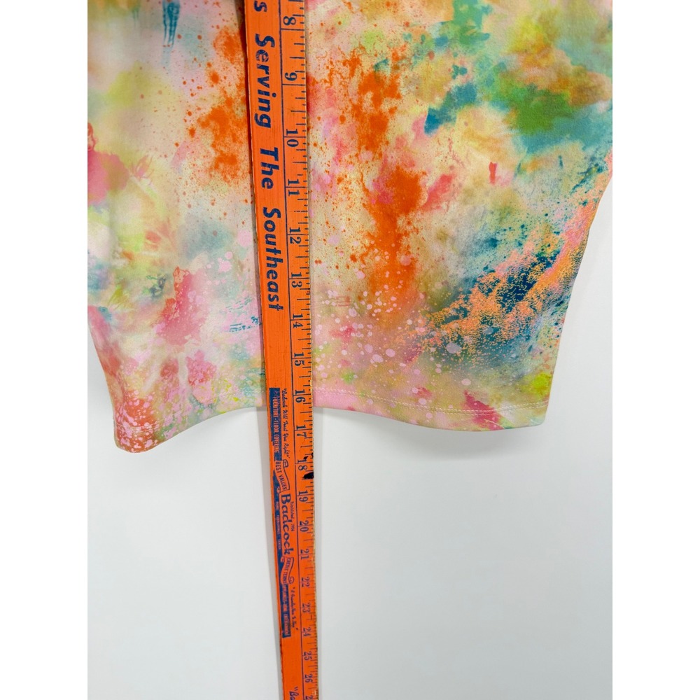 Harmony & Balance Athletic Crop Top Women Small Multi-Color Watercolor Splatter - Picture 8 of 9